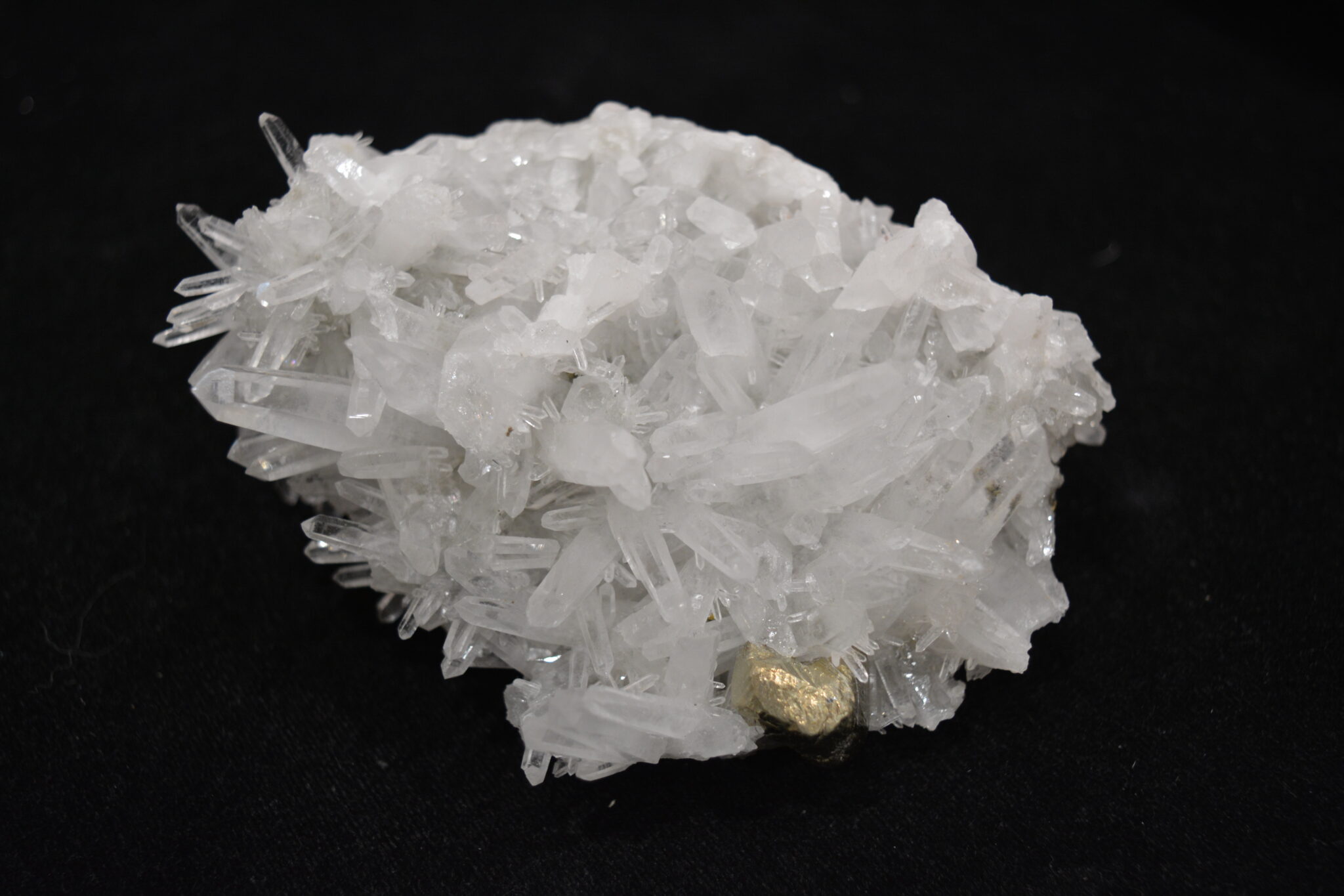 cristal de roche et pyrite